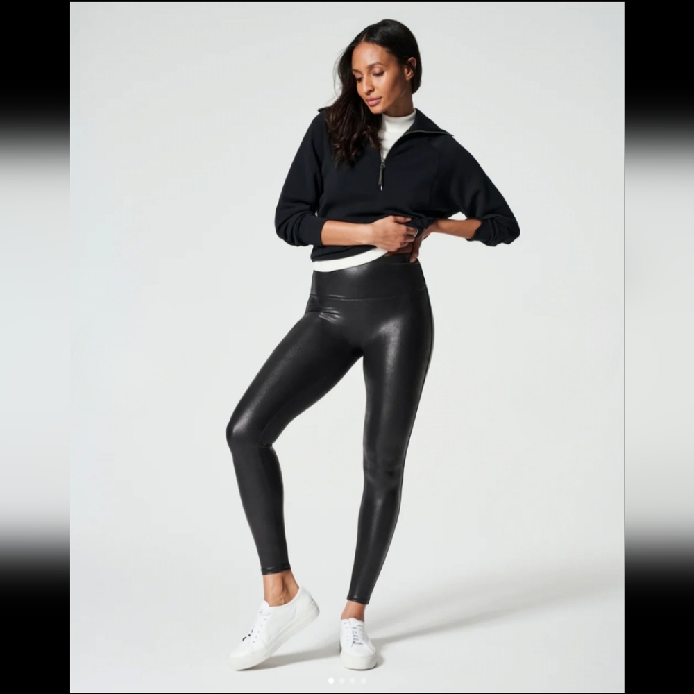 🌷SPANXshape Faux Leather Leggings🌷 size:XL